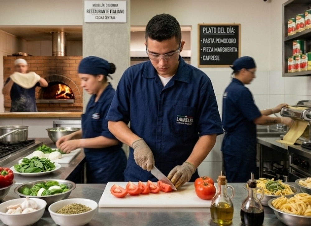 Auxiliar de Cocina para Restaurante de Gastronomía Italiana